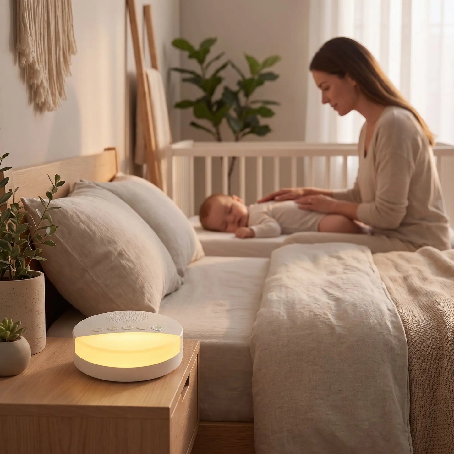 veilleuse musicale pour bébé maman berce sourit