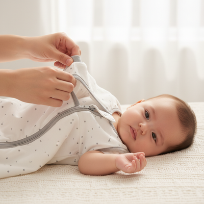gigoteuse bébé gaze coton grise manches amovibles maman habille enfant
