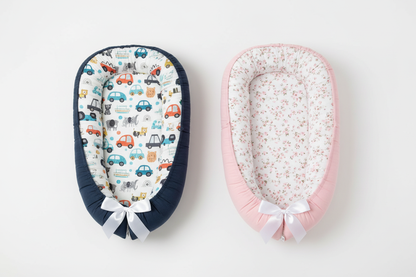 Réducteurs de lit bébé bleu et rose - image caractéristiques