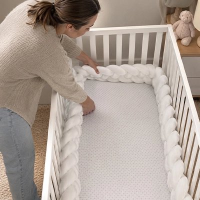 Tour de lit tressé 3m maman arrange 