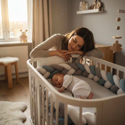 tresse de lit bebe scandinave maman soulagee bebe endormi