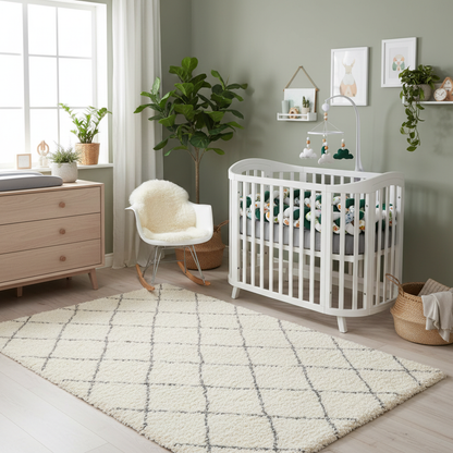 tresse de lit bebe ultra douce vert blanc chambre scandinave decoree