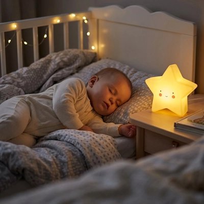 Veilleuse bébé enfant dort 