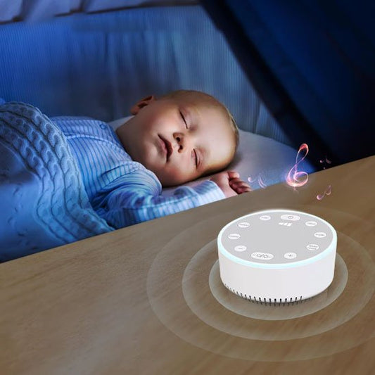 Veilleuse bruit blanc bebe endormie paisiblement dans son lit